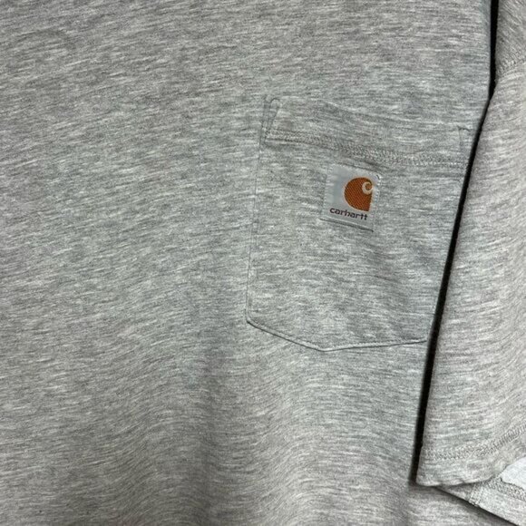 Carhartt Mens Force Relaxed Fit Midweight Short Sleeve Heather Grey Tee Sz 2XL - Picture 6 of 6